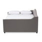 Eliza Daybed - Modern and Contemporary Grey Fabric Upholstered with Trundle