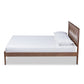 Malene Queen Size Platform Bed - Mid-Century Modern Walnut Finish, Stylish and Durable Bedroom Furniture