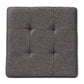 Palmer Storage Ottoman Modern Dark Grey Fabric Upholstered Wood Design with Hidden Storage Compartment