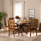 Mare Dining Set Modern and Contemporary Transitional Dark Brown Finished Wood 7-Piece