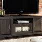 Viveka TV Cabinet 47-Inch Greyish Dark Brown Wood with 2 Doors