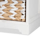 Rianne Storage Unit Modern White Finished Wood with 2 Baskets for Organized Living and Stylish Home Décor