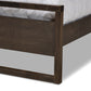 Inicio Queen Size Platform Bed in Charcoal Brown Finished Wood - Modern Contemporary Design for Stylish Bedrooms