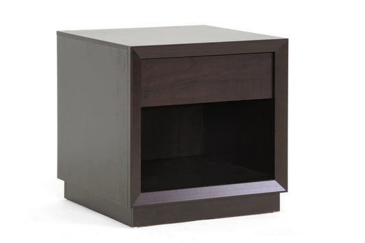 Girvin Brown Accent Table and Nightstand Stylish Modern Furniture for Living Room and Bedroom Decor