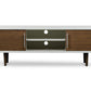 Gemini Contemporary Wood TV Stand with Storage and Modern Design for Living Room Entertainment Center