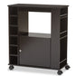 Ontario Modern Dry Bar and Wine Cabinet in Dark Brown Wood - Stylish Storage Solution