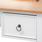 Sylvie Classic Vanity Table White 3-Drawer Wood Design with Mirror for Elegant Bedroom Decor