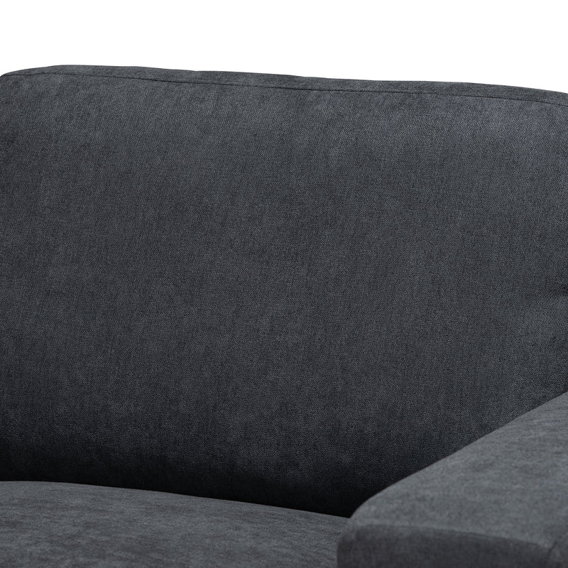 Nevin Sectional Sofa Modern and Contemporary Dark Grey Fabric Upholstered with Left Facing Chaise