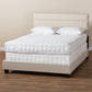 Ansa Bed - Modern and Contemporary Beige Fabric Upholstered