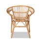 Adrina Rattan Dining Chair Modern Bohemian Style Natural Brown Finish