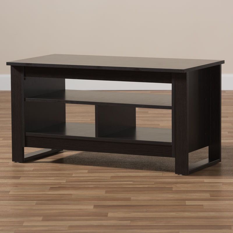 Nerissa Coffee Table Modern Wenge Brown Design for Elegant Living Room Decor