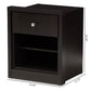 Danette Nightstand Modern Contemporary Wenge Brown Finished 1-Drawer Bedside Table with Storage