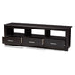 Ryleigh TV Stand Modern Wenge Brown Finished Entertainment Center with Storage for Living Room