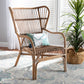 Lamaria Modern Bohemian Rattan Armchair in Natural Brown - Stylish Design for Living Room or Patio Seating