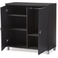 Marcy Sideboard Cabinet Modern and Contemporary Dark Brown Wood Entryway Handbags or School Bags Storage