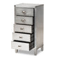 Carel Accent Storage Cabinet French Industrial Style Silver Metal 5-Drawer Organizer for Home or Office