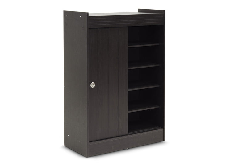 Espresso Shoe Rack Cabinet for Stylish Storage and Home Décor