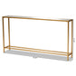 Alessa Console Table - Modern Glam Design with Gold Metal and Mirrored Glass Accents for Elegant Home Decor