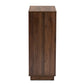 Mette Mid-Century Modern Shoe Cabinet - Two-Tone White and Walnut 5-Shelf Wood Storage Solution for Shoes and Accessories