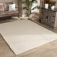 Alvero Area Rug Modern Ivory Handwoven Wool Blend for Stylish Home Décor