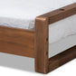 Klara Expandable Twin to King Size Bed Frame in Modern Walnut Finish