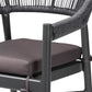 Wendell Outdoor Bar Stool Modern Contemporary Design Grey Finished Rope Metal Construction Stylish Patio Seating