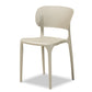 Rae Dining Chair Set Modern and Contemporary Beige Finished Polypropylene Plastic 4-Piece Stackable