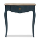 Mazarine Console Table Classic Provincial Blue Spruce Finish for Elegant Home Decor