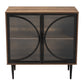 Carter Sideboard Mid-Century Modern Industrial Design Walnut Brown Wood Black Metal 2-Door Storage Cabinet