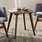 Dahlia Mid-Century Modern End Table in Walnut Wood with Stylish Design and Storage Solution