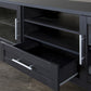 Espresso TV Stand with Drawer for Organized Entertainment Storage