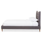 Hannah Platform Bed - Mid-Century Modern Beige Linen