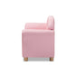 Gemma Kids Loveseat Modern Pink Faux Leather 2-Seater Sofa for Children