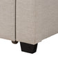 Coronado Platform Bed - Mid-Century Modern Transitional Beige Fabric 3-Drawer Storage