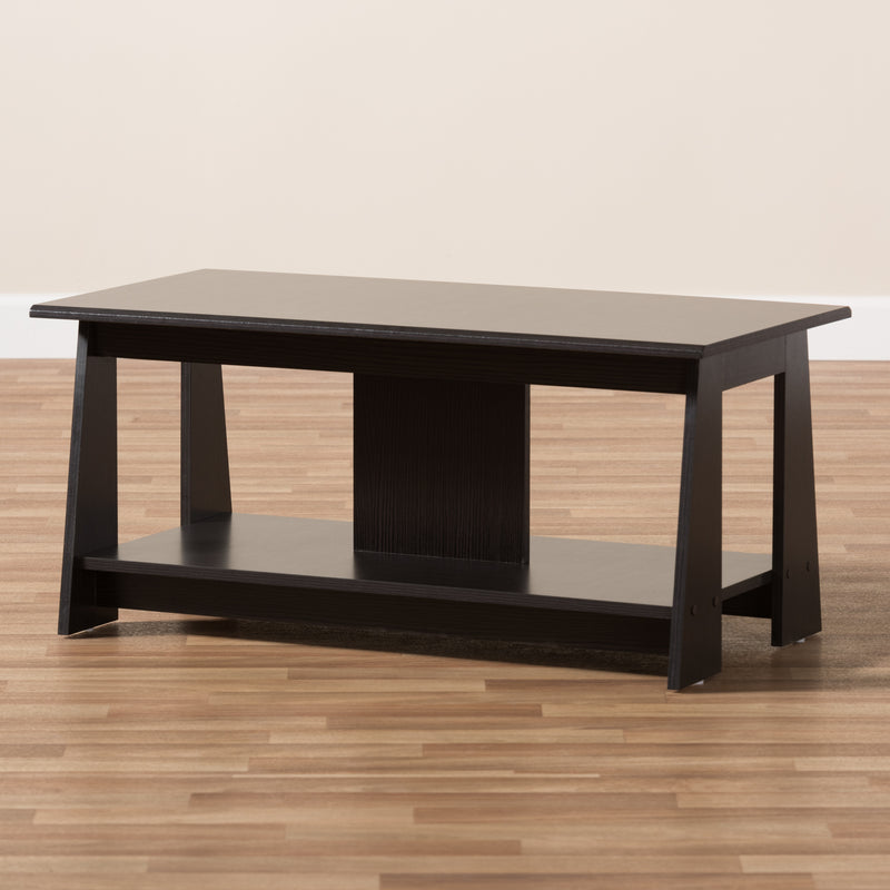 Fionan Coffee Table - Modern Wenge Brown Design for Living Room Decor