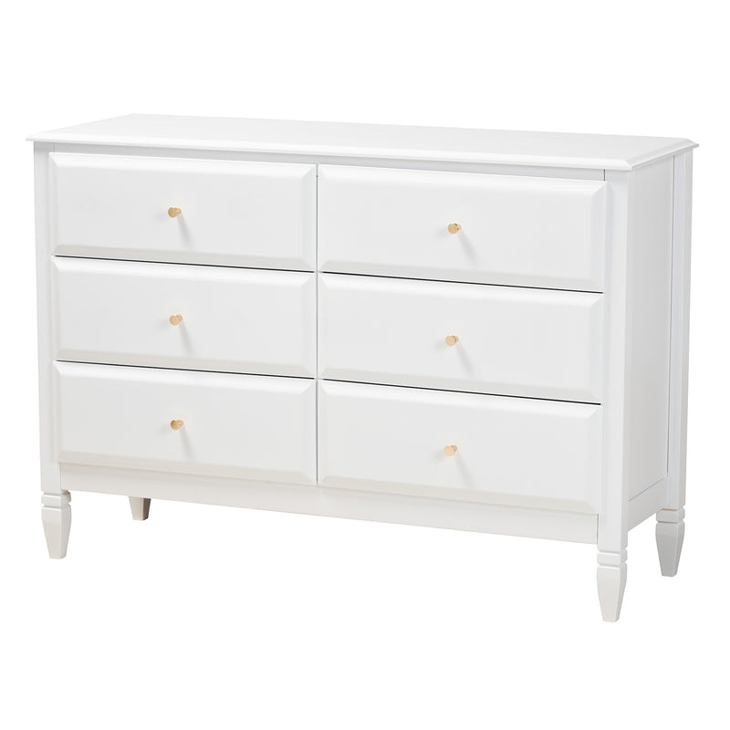 Elise Bedroom Set Classic Transitional White Finished Wood Full Size 4-Piece Furniture Collection for Elegant Bedrooms