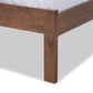 Malene Queen Size Platform Bed - Mid-Century Modern Walnut Finish, Stylish and Durable Bedroom Furniture