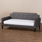 Packer Twin Size Sofa Daybed Modern Grey Fabric Upholstered Design for Versatile Living Spaces