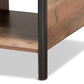 Vaughan Coffee Table - Modern Two-Tone Rustic Oak in Brown and Black Finish, Stylish Wood Design for Living Room Decor