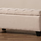 Fera Ottoman Modern and Contemporary Beige Fabric Upholstered Storage