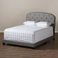 Lexi Queen Size Bed - Modern Light Grey Fabric Upholstered Design for Stylish Bedrooms