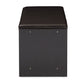 Clevedon Entryway Storage Bench Modern Dark Brown Wood Shoe Rack Cabinet Organizer with Cushioned Seating