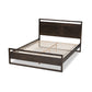 Inicio Queen Size Platform Bed in Charcoal Brown Finished Wood - Modern Contemporary Design for Stylish Bedrooms