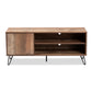 Iver Modern Rustic Oak Finished 1-Door Wood TV Stand for Living Room Entertainment Center