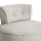 Millani Modern Lounge Stool in Beige Linen - Stylish Comfortable Seating for Contemporary Spaces