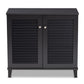 Coolidge Shoe Storage Cabinet Modern and Contemporary Dark Grey Finished 4-Shelf Wood