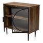 Carter Sideboard Mid-Century Modern Industrial Design Walnut Brown Wood Black Metal 2-Door Storage Cabinet