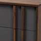 Naoki Bedroom Chest - Modern 5-Drawer Storage Unit in Two-Tone Grey and Walnut Finish for Stylish Organization