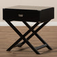 Curtice End Table Modern and Contemporary Black 1-Drawer Wooden