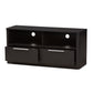 Carlingford TV Stand Modern Contemporary Espresso Brown Wood with 2 Drawers for Living Room Storage and Entertainment